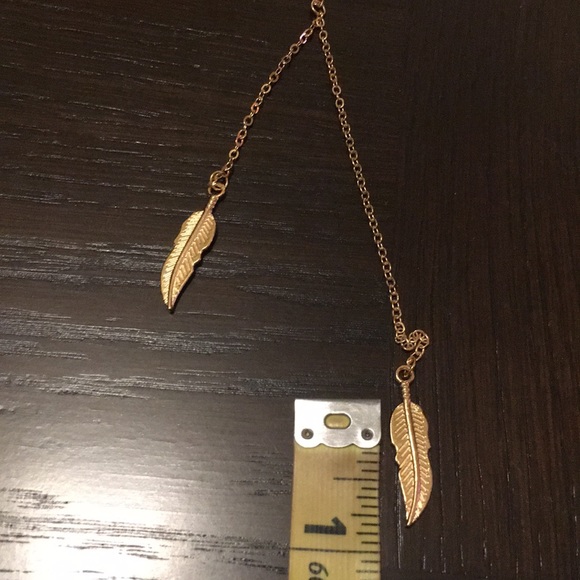 ⭐️Boho long necklace jewelry feather pendant - Picture 3 of 4